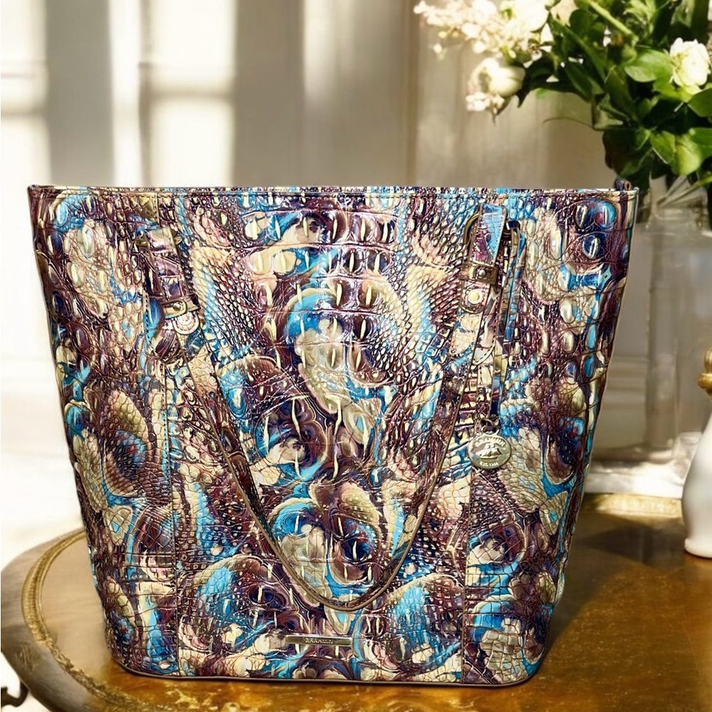NWT Brahmin Leather ABIGAIL Shoulder Bag in Prairie Melbourne
